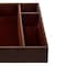 Dacasso Chocolate Brown Leatherette Conference Room Organizer Tray AG-3340 - alternate 4